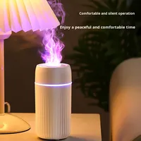Diffuseur d'arômes de voiture à flamme simulée Humidificateur changeant de couleur ultrasonique Style Ins