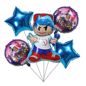 Globos de Aluminio <span class=keywords><strong>Friday</strong></span> Night <span class=keywords><strong>Funkin</strong></span> al por Mayor, Juego de Decoración para Fiestas de 5 Piezas - Product Image 2