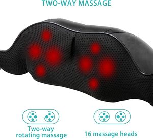 Masajeador Eléctrico Shiatsu 4D para Cuello y Hombros con Calefacción Infrarroja para Alivio del Dolor Muscular de Tejido Profundo para Uso en el Hogar y la Oficina - Product Image 4