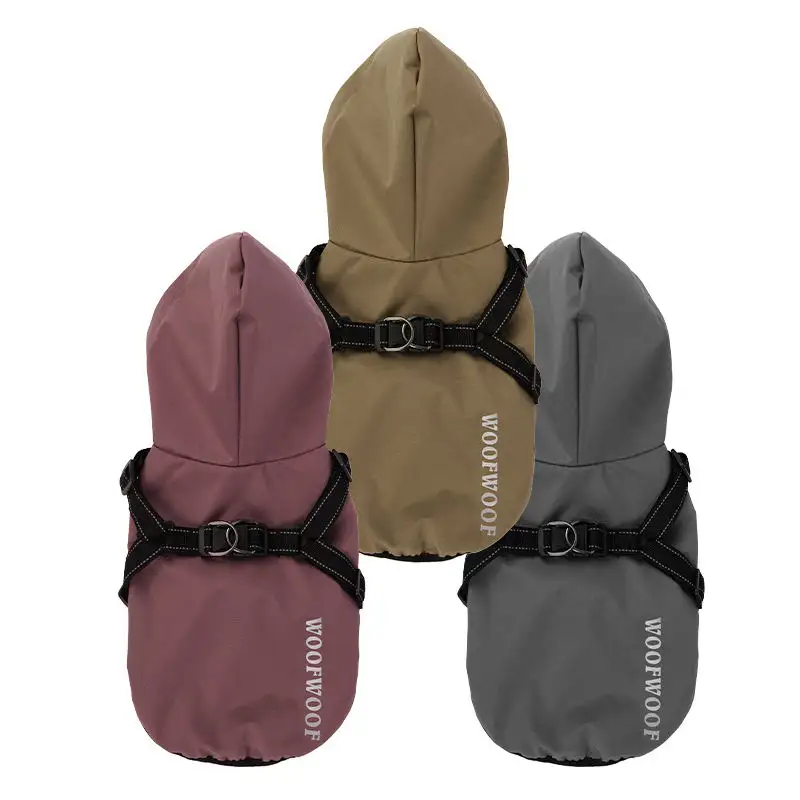 Manufacturer dog fashion waterproof pet clothes reflective pet chest straps dog rain coat dog vest harness