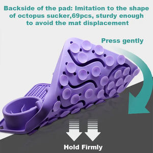 Hot selling bisphenol-free food grade pet silicone food <b>bowl</b> <b>mat</b> pet distraction licking pad <b>dog</b> slow feeder - Product Image 4