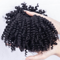 Superbe Extensions de Cheveux Humains au Crochet Effet Sirène, Légères, Mèches Pré-Séparées, Réutilisables, Cuticules Alignées pour Tresses
