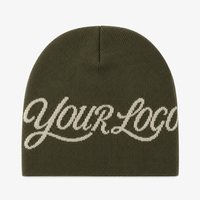 Gorro de Invierno Personalizado con Logotipo Tejido en Jacquard, Estilo Y2K, Acrílico, Cálido, Venta al Por Mayor, OEM, Gorro Tipo Skull