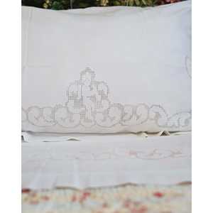 Musical Angel Double Bed <b>Sheet</b> & <b>Pillowcase</b> <b>Set</b> Cotton and Linen Blend Pietrochianese 0g - Product Image 4