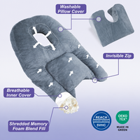 Oreiller de sommeil sur le ventre HUAJU personnalisé, oreiller réglable pour dormir sur le ventre, oreiller BBL après une chirurgie oculaire
