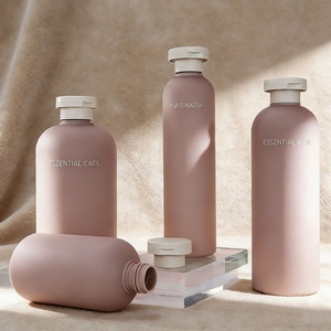 Eco-friendly Shower Gel <b>Bottle</b> Pink <b>Plastic</b> Soft Touch HDPE 200 250 300 400 500ml <b>Empty</b> Hair Shampoo and Conditioner <b>Bottles</b> - Product Image 3