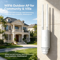 Punto de Acceso Inalámbrico para Exteriores WiFi6 de 1800 Mbps, Doble Banda, IP67, Resistente al Agua, Alimentado por PoE, Largo Alcance, para Granjas, Parques, Villas