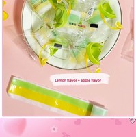 Caramelos de Goma con Sabor a Manzana Verde y Limón, 160g, Directo de Fábrica, Etiqueta Privada OEM, Venta al Por Mayor, Importador