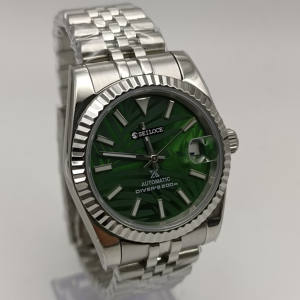 Montre mécanique automatique personnalisable SEILOCE en acier inoxydable de luxe, étanche et lumineuse, avec mouvement NH35 pour hommes - Product Image 4