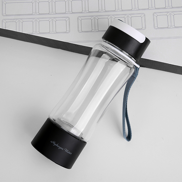 South Korea Hydrogen Water Bottle 380ml Latest SPE/PEM Membrane Technology High Grade Titanium + Platinum Coating Electrodes