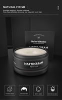 Pâte Coiffante Homme Séparation Mate Tenue Forte Sans Résidu, Crème Coiffante Maniable OEM