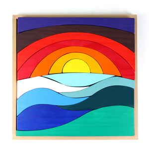 단단한 다채로운 사용자 정의 아이 몬테소리 게임 교육 돌 다리 무지개 나무 장난감 스태킹 아이 빌딩 블록 - Product Image 1