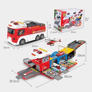 2 in 1 diecast model children deformation car fir fighting truck parcheggio lega fai da te garage fire station giocattolo per <span class=keywords><strong>bambini</strong></span> bambino - Product Image 6