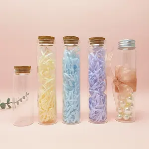 Welllive 16mm diameter 22mm 30mm 37mm 47mm empty glass tube pill worm grass clear tubular with wooden cork