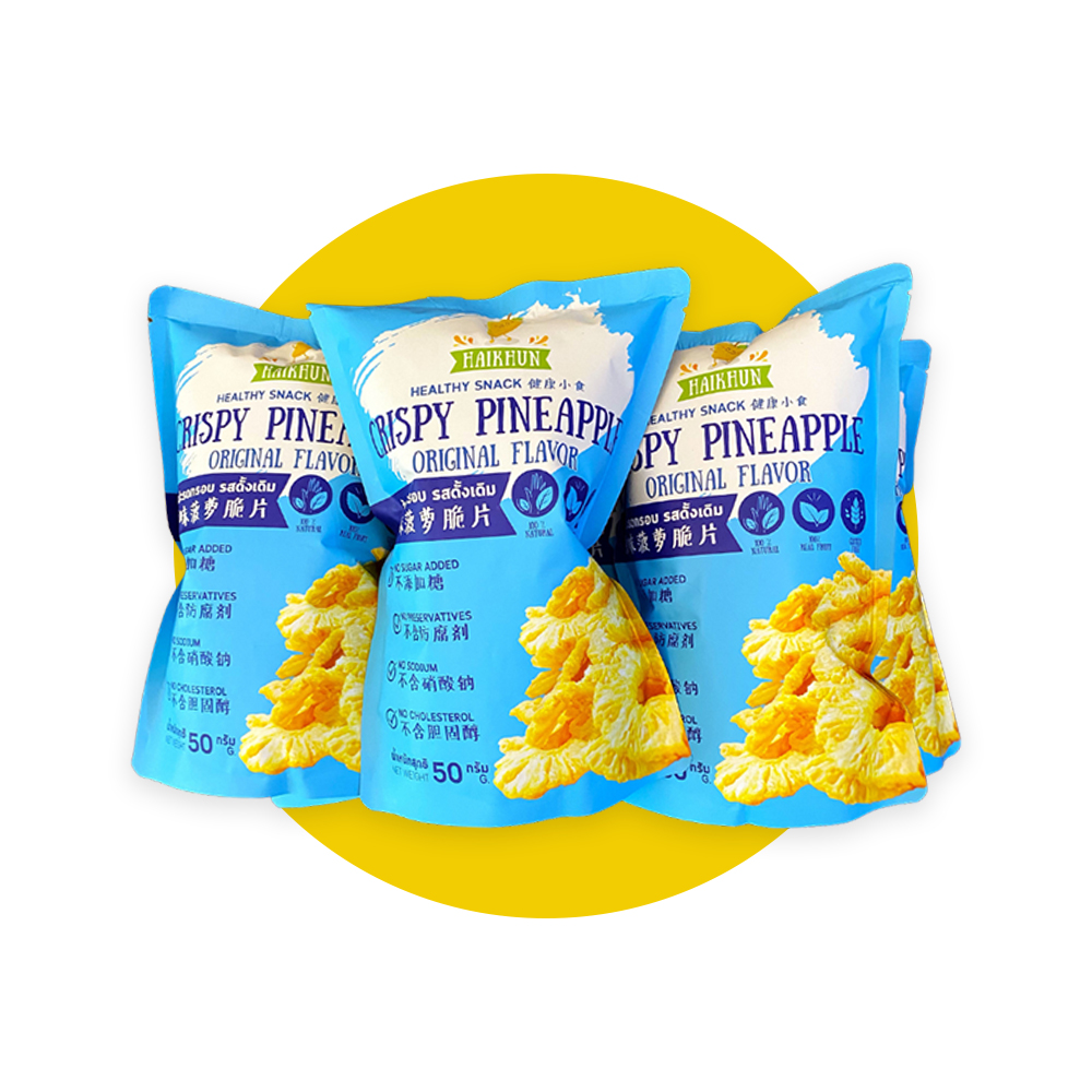 Ананасовые чипсы Премиум-качества из Таиланда, OEM, изготовлены из 100% натуральных фруктов и не содержат всех добавок