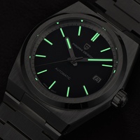 Reloj Mecánico Automático Luminoso para Hombre, Modelo 1753 C3, con Movimiento NH35 Seiko, Acero Inoxidable, Estilo Antiguo, Lujoso y Moderno