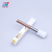 Fraise carrée UNT en carbure monobloc de haute précision Fresa CNC 4 cannelures HRC70 pour métal à haute dureté