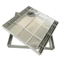 Couvercle de manhole rectangulaire renforcé et robuste en acier inoxydable de 700 mm