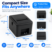 Imprimante de reçus POS USB+LAN 80 mm bon marché en gros pour Windows/Mac/Linux