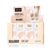 Vente en gros de fond de teint liquide hydratant BOB, longue tenue 24H, acide hyaluronique, collagène, fond de teint en marque privée, logo personnalisé, 2 couleurs