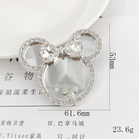 Pendentifs en métal en forme de cœur effet miroir avec surface réfléchissante pour chaussures d'été perforées et sangles de téléphone