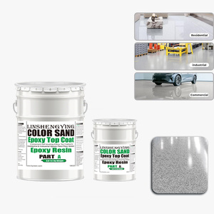 Peinture de sol époxy LSY-<span class=keywords><strong>900</strong></span> 5:1 auto-nivelante, haute résistance, antidérapante et anti-usure, à base de <span class=keywords><strong>sable</strong></span> coloré et de quartz, <span class=keywords><strong>gris</strong></span> clair pour béton - Product Image 1