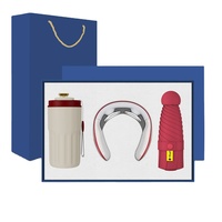 Ensembles de cadeaux de bureau et d'affaires de luxe comprenant une tasse à café masseur de cou Mag Safe Power Bank & Umbrella Smart Products
