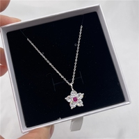 Collier promotionnel en zircon fait main, finition premium, fleur, NFC intelligent, Slix Silver, mémoire utilisateur 1024 bits, lecture à une touche