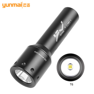 T6 LED Diving <b>Flashlight</b> 18650 <b>Rechargeable</b> Aluminum Alloy Rotary Switch Underwater Light - Product Image 4