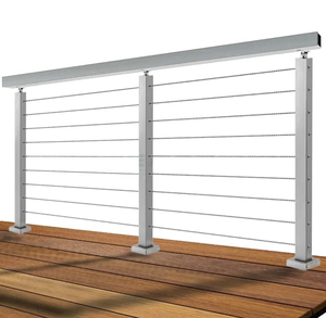 Garde-corps de câble de balustrade de câble métallique avec le poteau d'acier inoxydable - Product Image 3