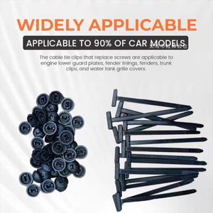 Flat Nail <b>Clip</b> Black Plastic 6450 For Car Floor Fender Mudguard Trunk Lid Securing - Product Image 4