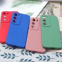 Coque de protection en microfibre à bords droits pour Samsung 4G 5G, avec protection d'objectif souple en TPU – Meilleure vente