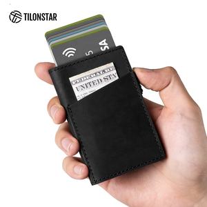 Portefeuille Pop-up en Cuir de Fibre de Carbone avec Blocage RFID Intelligent pour Homme TILONSTAR TVC324, Porte-cartes de Crédit Professionnel pour Cadeau - Product Image 4