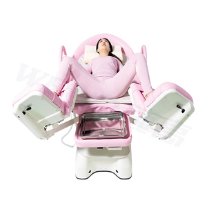 Jinekolojik ayarlanabilir teslimat hastane yatağı hidrolik obstetrik doğum koltuğu ABS kolu ile - Product Image 5