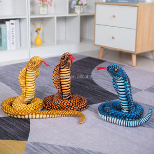 Bonito juguete de serpientes de peluche suave superventas, logotipo personalizable que incluye Python Viper Cobra <span class=keywords><strong>Boa</strong></span> Constrictor hecho de algodón para niños - Product Image 3