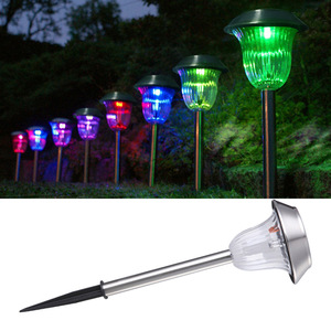 Lámpara Solar de Jardín de Acero Inoxidable, Luz LED para Camino de Jardín, Resistente al Agua, Independiente - Product Image 2