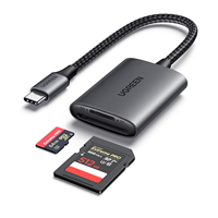 Lector de Tarjetas UGREEN USB C SD 4.0, Lector de Tarjetas de Memoria Micro SD UHS-II, Rápido para SD Micro
