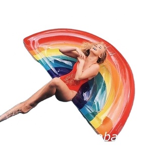 Colchón inflable de la balsa flotante de la <span class=keywords><strong>playa</strong></span>/del lago del flotador de la piscina del adulto del arco iris-Marca de encargo del origen de Guangdong disponible - Product Image 1