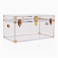 Coffre en acrylique transparent meubles modernes Lucite casier coffre étuis à bagages coffre de rangement en acrylique mallette de rangement Camp d'été Bo