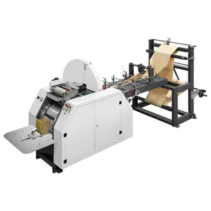 Zhuxin Automatic V Sharp Bottom Shopping Food Kraft Paper Bag Making Machines To Make Paper Bags