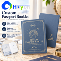 Prix d'usine, vente en gros, passeport de voyage personnalisé en PU et papier avec cordon, disponible en plusieurs couleurs