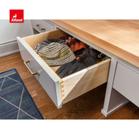 Meuble-lavabo de salle de bain moderne de qualité supérieure en chêne blanc et aulne Design pittoresque et délicat Carcasse en MDF Vente directe d'usine