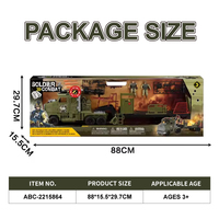 Lucky Toys Army Toys Solder Combat Car and Figure Set Plastic for Role Play Military Truck Equipment