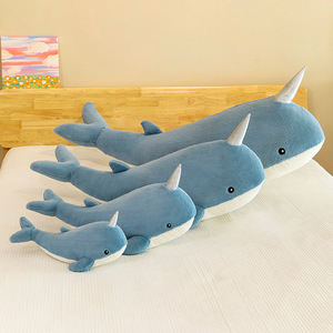 Coussin de sommeil Requin et Baleine, compagnon de lit super doux en polyester, coussin à serrer entre les jambes, cadeau d'anniversaire unisexe pour chambre à coucher - Product Image 2