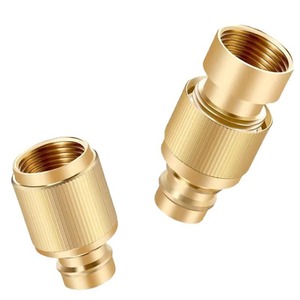 Adaptateur de tuyau d'eau Crane Crown, connexion rapide en cuivre de 1/2 pouces pour robinet de machine à laver et pistolet de pulvérisation haute pression - Product Image 5