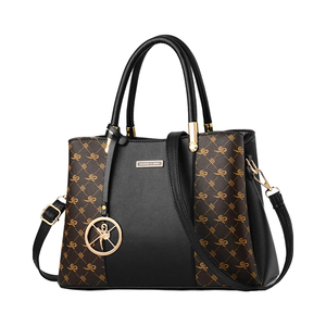 Của Phụ nữ PU hàng đầu xử lý Satchel Vai Messenger Tote Túi với dây kéo đóng cửa và polyester lót túi xách cho phụ nữ - Product Image 1