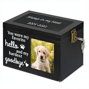 Masif Ahşap Çevre Dostu Özel Oymalı Evcil Hayvan Tabutları Köpek Kedi Kremasyon Anıt Külleri Kutusu Mühürlü Ahşap Hatıra Fotoğraf Çerçevesi - Product Image 1