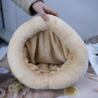 Coussin-caverne de luxe durable pour chat, doux et lavable, sac de couchage auto-chauffant pour animaux de compagnie, idéal pour l'hiver, pour chats et petits chiens