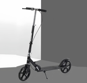 Trottinette pliable à hauteur réglable avec 2 grandes roues en PU, trottinette sportive pliable pour enfants et adultes - Product Image 2