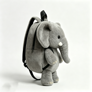 Sac à dos en peluche en forme d'éléphant, Sac à dos en peluche en forme d'animal, Sac à dos en peluche pour enfants, Sac à dos en peluche animal en peluche - Product Image 3